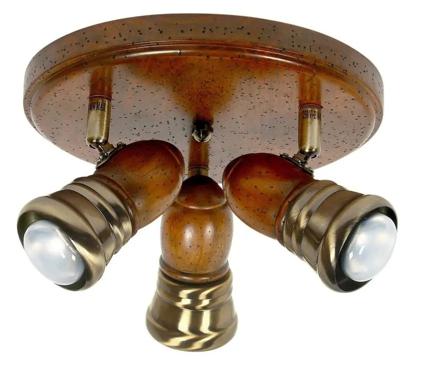 Stropní lampa Parteo E14 40W dřevěná