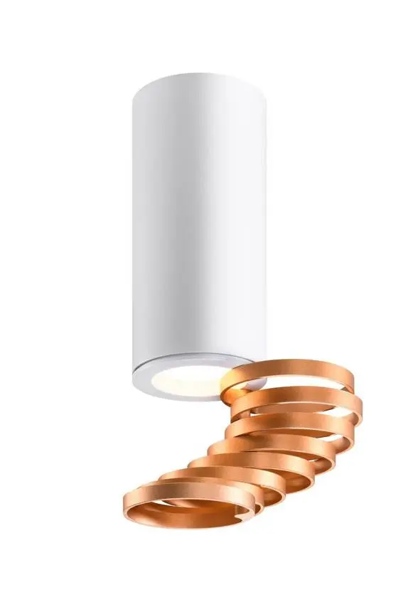 Stropní lampa zlatá+bílá 6x20cm trubice