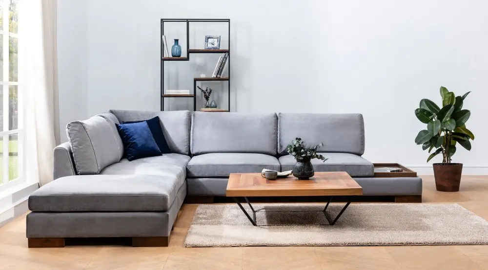 Rohová sedací souprava Tulip Corner Left Without Pouf - Dark Grey