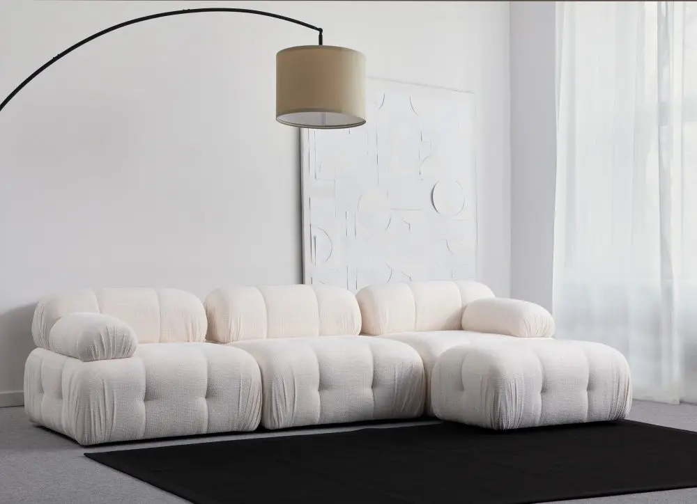 Rohová sedací souprava Petite 3 - White