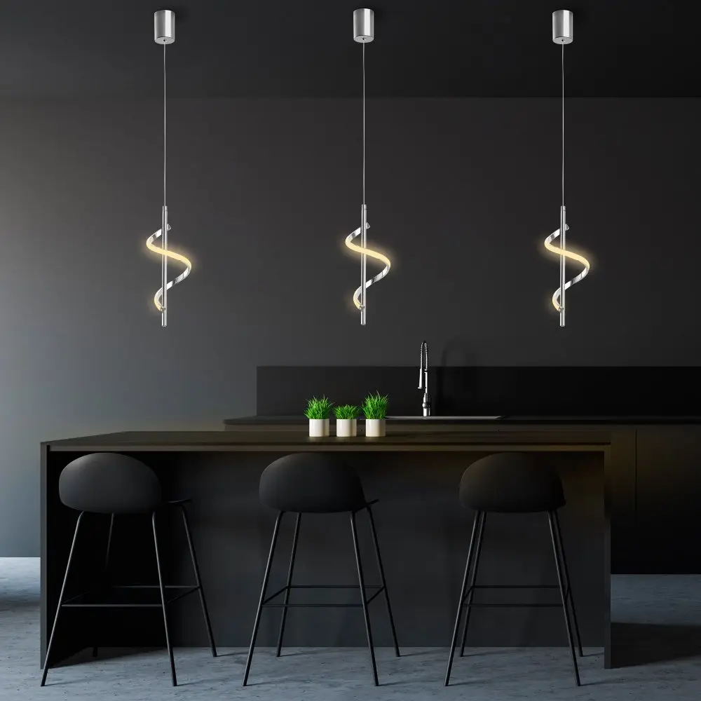 Černé LED závěsné svítidlo ø 16 cm Likma – Opviq lights