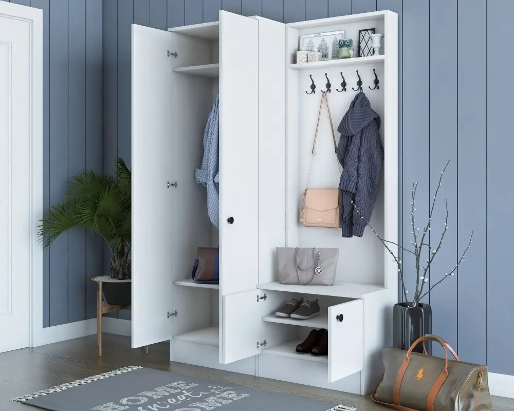 Hanah Home Předsíňová stěna MATU bílá