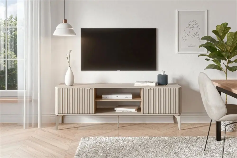 Halmar TV stolek BELUCI RTV-1 – kašmír/dub