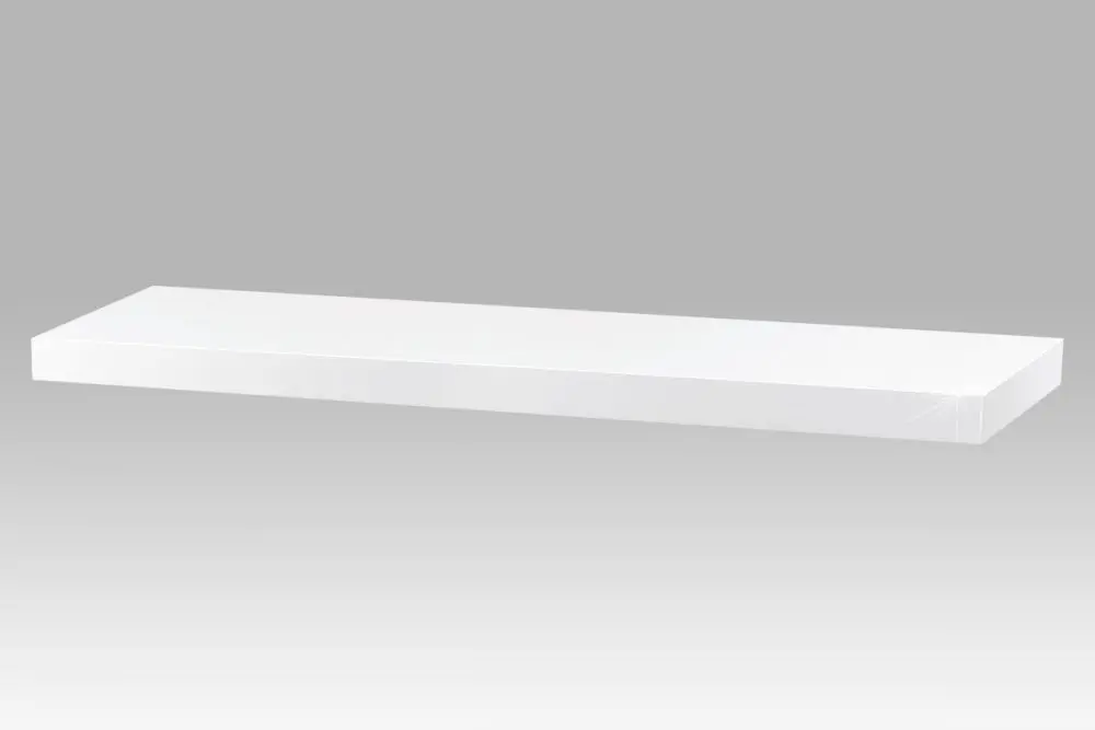 Autronic Polička 80cm P-005 WT - Bílá lesk