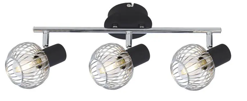 Nástěnná lampa Oslo Strip e14 černá/chrom