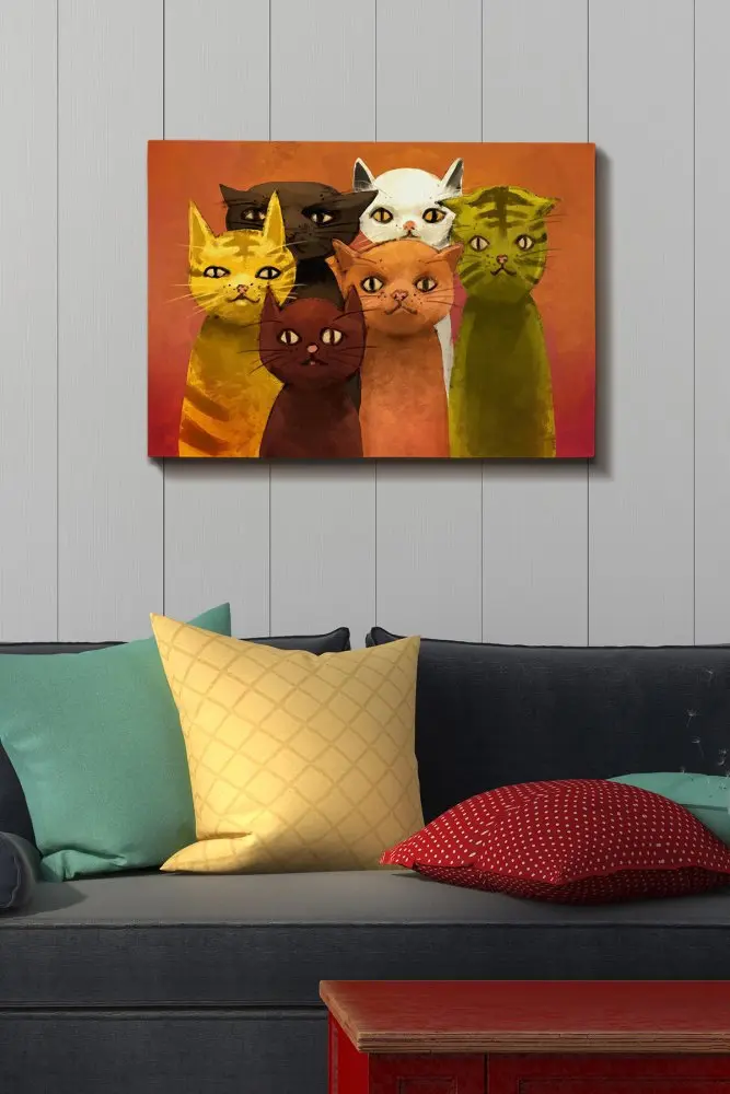 ASIR Nástěnný obraz CATS plátno 50 x 70 cm