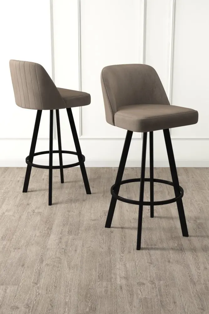Bar Stool Set (4 Pieces) Atex - Cappuccino, Black