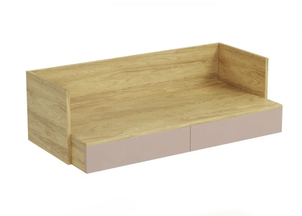 HALMAR Psací stůl MOBIUS 2S dub hickory/starorůžová