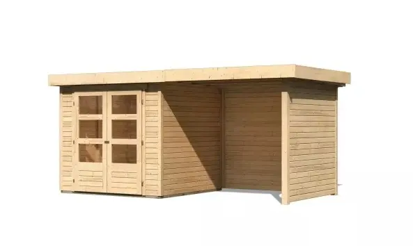 Dřevěný zahradní domek ASKOLA 2 s přístavkem 240 Lanitplast