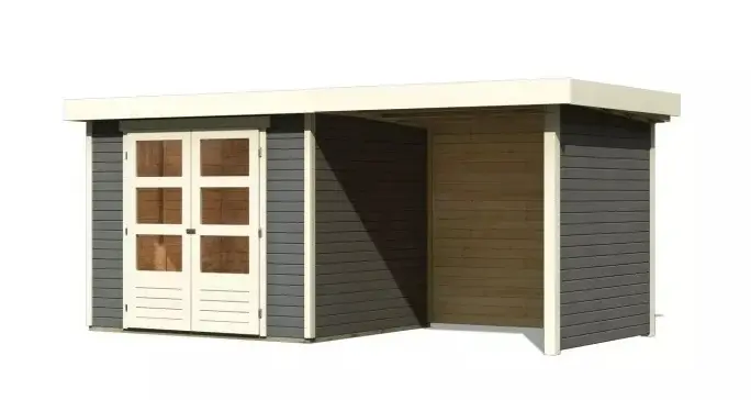 Dřevěný zahradní domek ASKOLA 3 s přístavkem 240 Lanitplast