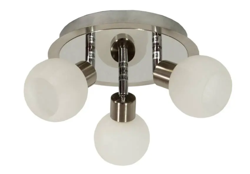 Stropní svítidlo plafond 3X40W G9 saténový chrom ALABASTER
