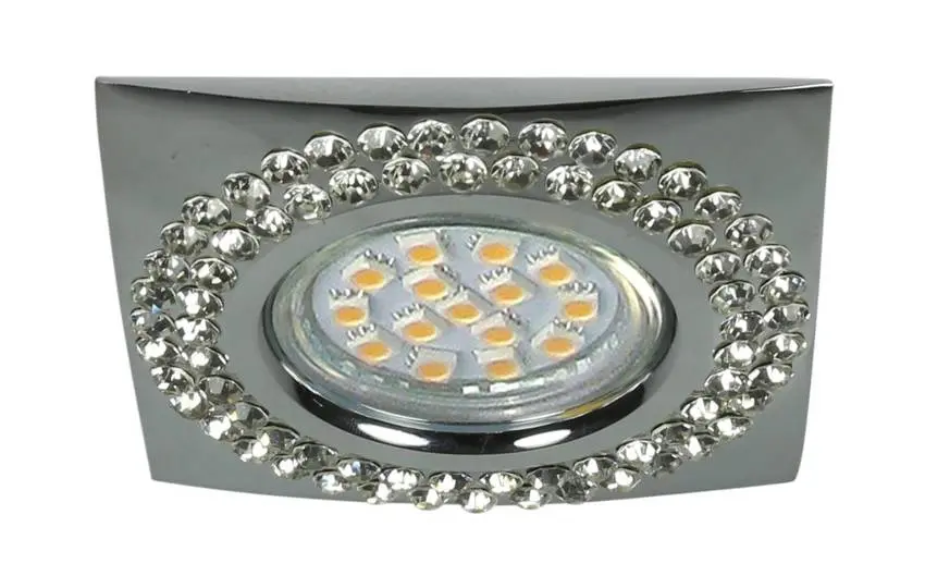 Stropní svítidlo Soc-04 Ch Gu10 50W 230V Stropní svítidlo Pevné Čtvercové Lité