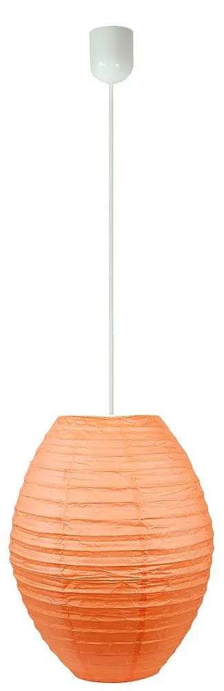 Oranžová papírová závěsná lampa úlový kokon