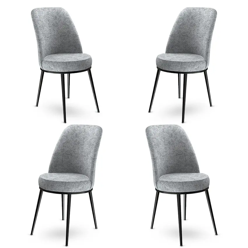 Sada židlí (4 kusy) Dexa - Grey, Black