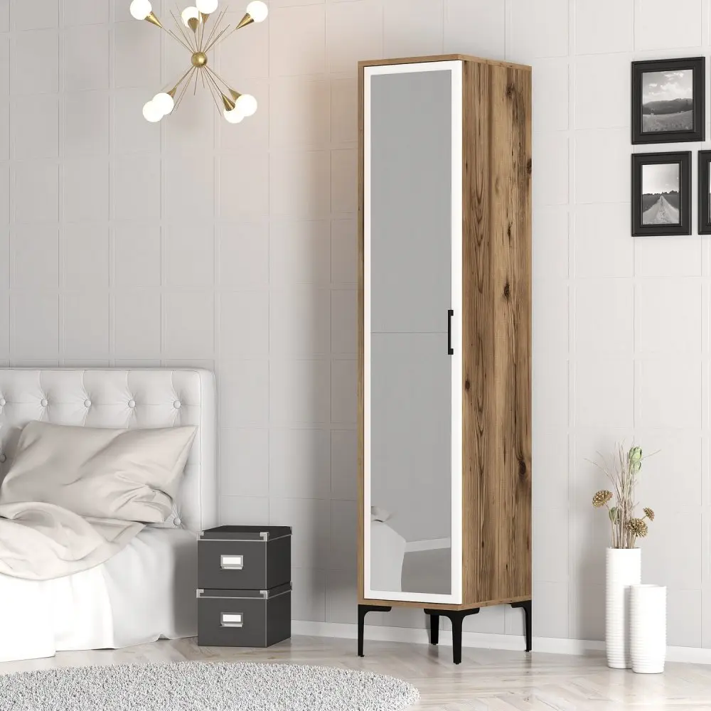 Šatní skříň Kumsal R - Walnut, White