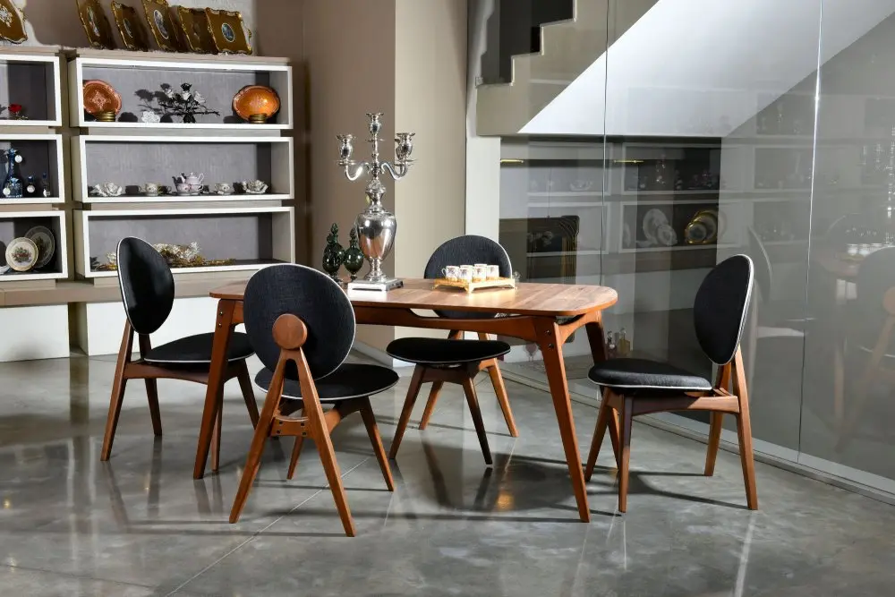 Set stolu a židlí (5 kusů) Touch Wooden - Anthracite