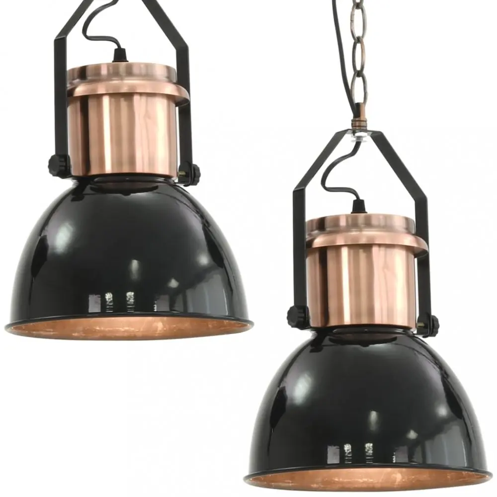 Závěsná lampa 2 ks kov Dekorhome