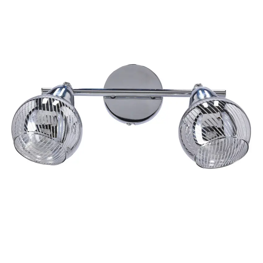 Stropní lampa Virginia s chromovým páskem, e14, zrcadlové stínidlo