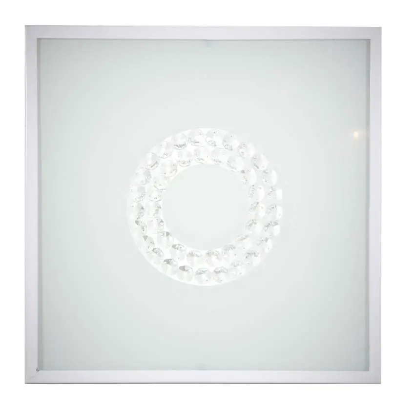 Stropní svítidlo bílé sklo čtvercové LED 16W 4000K 29x29cm Lux