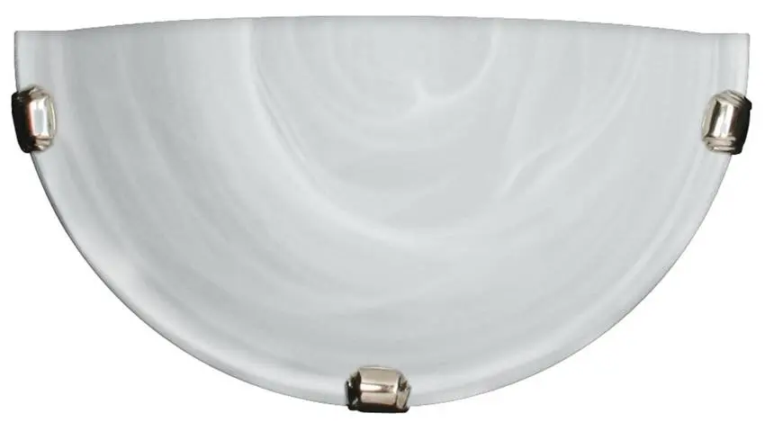 Stropní lampa Duna 1/2 s bílým chromovaným držákem, 60W