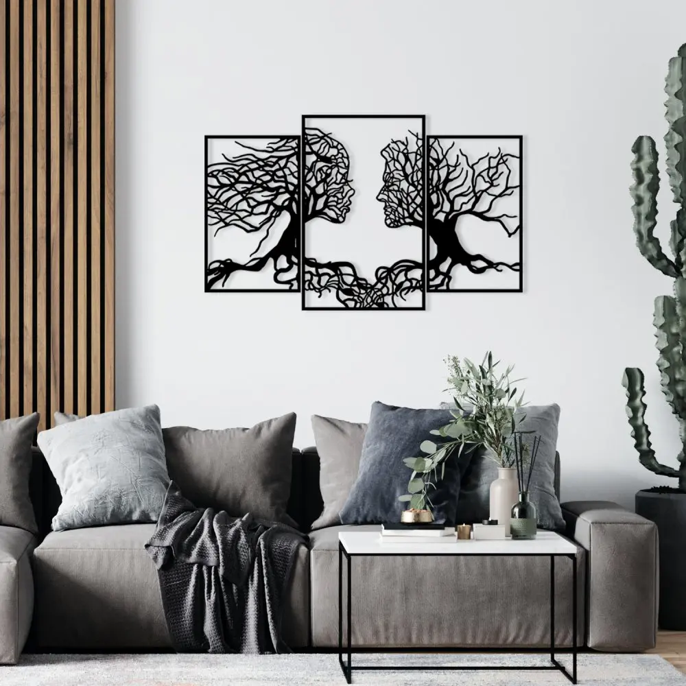 Dekorativní kovový doplněk na zeď Love Tree