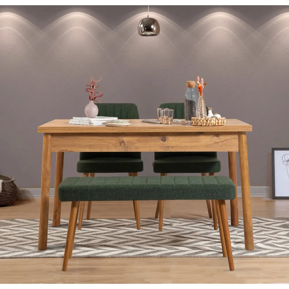 Set stolu a židlí (4 kusy) Costa Atlantice-Green