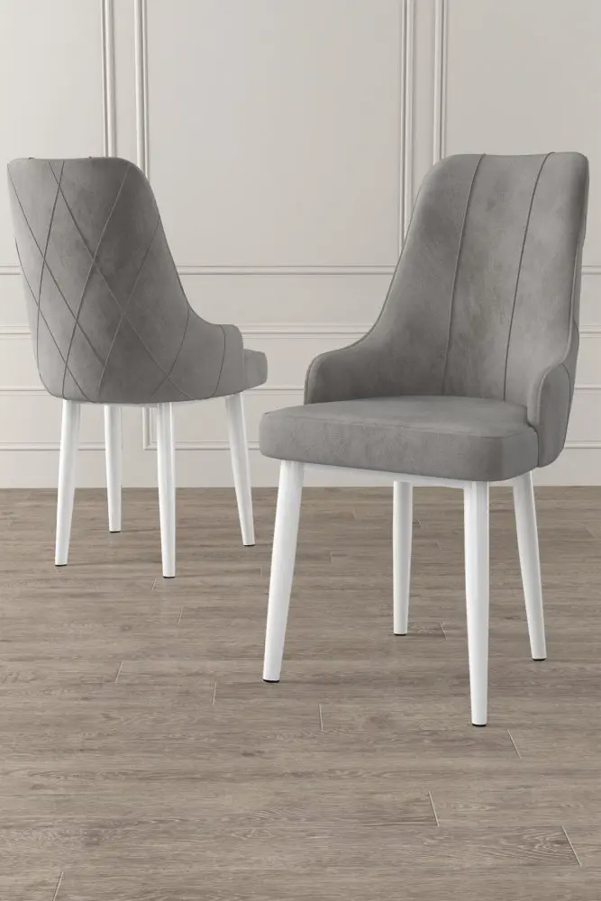 Sada židlí (6 kusů) Trex - Grey, White