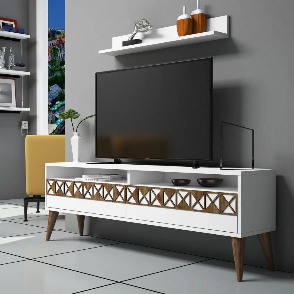 Hanah Home Televizní stěna LINE bílá