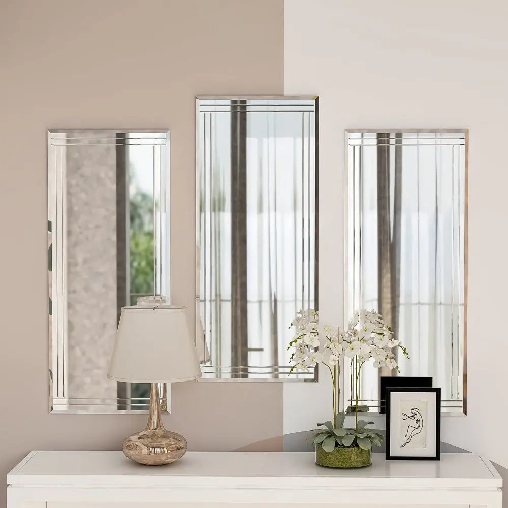 Decorative Mirror Set (3 Pieces) Mini Buhem - Transparent