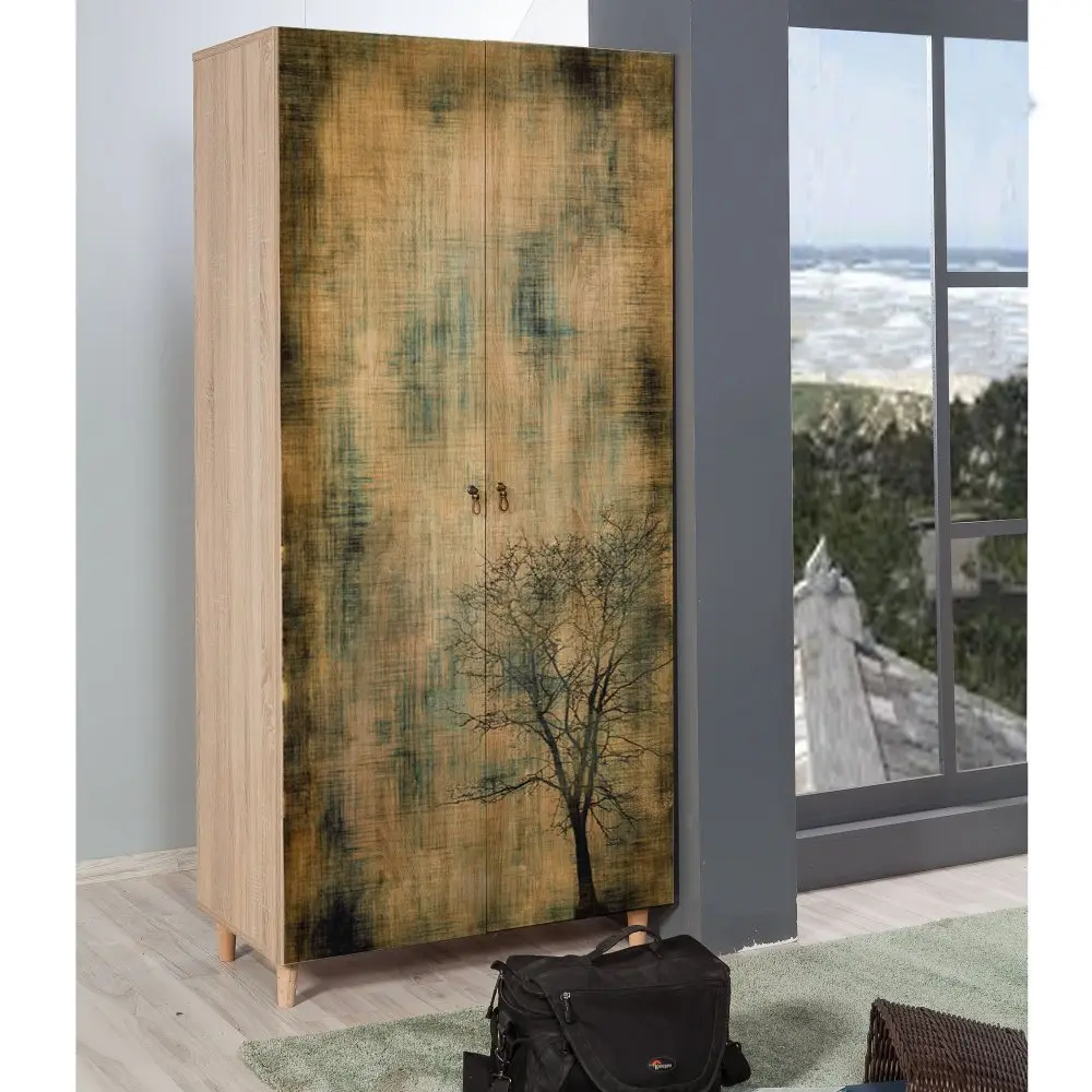 Kalune Design Šatní skříň Stil 90 cm dub sonoma/strom