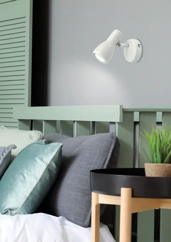Nástěnná lampa 1X40W E14 bílá matná PICARDO