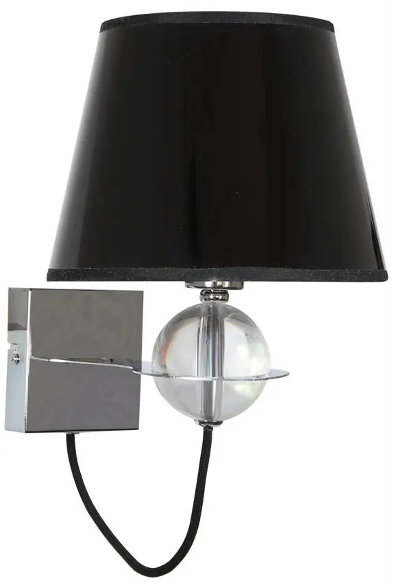 Nástěnná lampa 1X40W E14 černo-zlatá středová TESORO