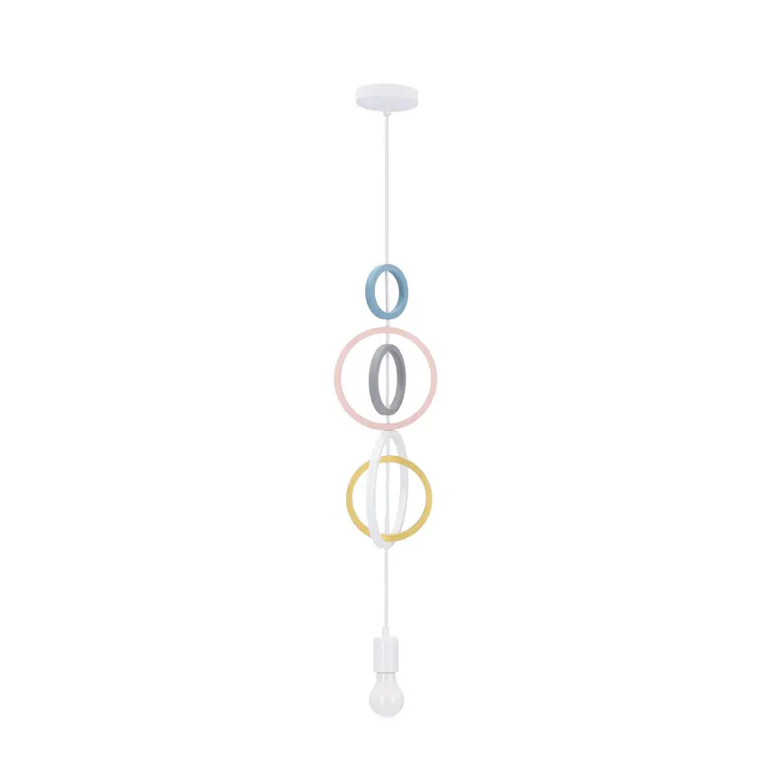 Závěsná lampa Hoops 5, 1x20W, E27, iq, dětská, mix barev