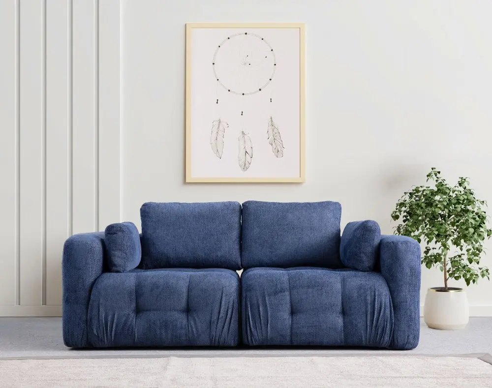 Dvoumístná pohovka Amaris 2 Seater - Navy Blue