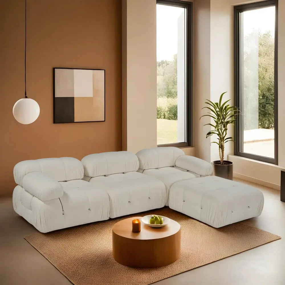 Rohová sedací souprava Bubble Beige L1-O1-1R-PUF