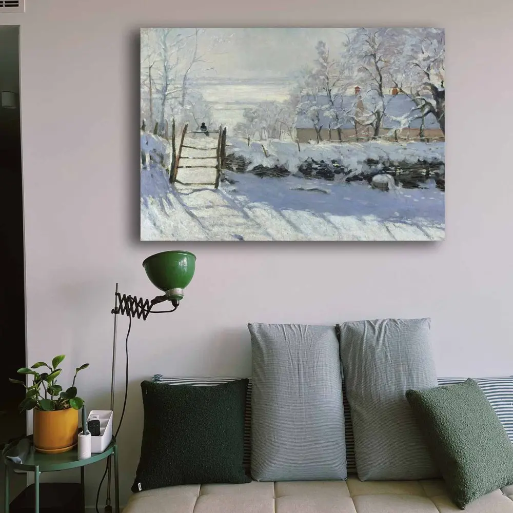 Wallity Obraz na plátně Claude Monet – Straka (100 x 70 cm)
