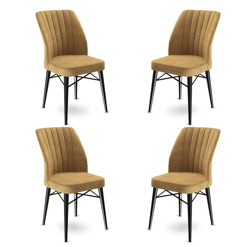 Sada židlí (4 kusy) Flex - Cappuccino, Black