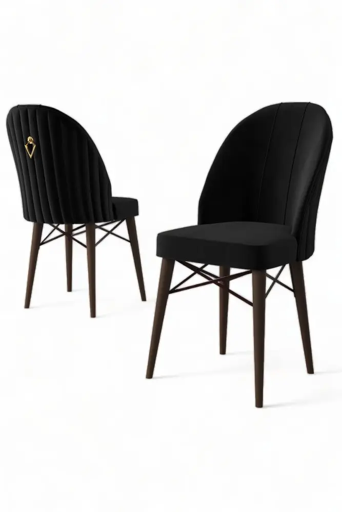 Sada židlí (6 kusů) Ritim - Black, Brown