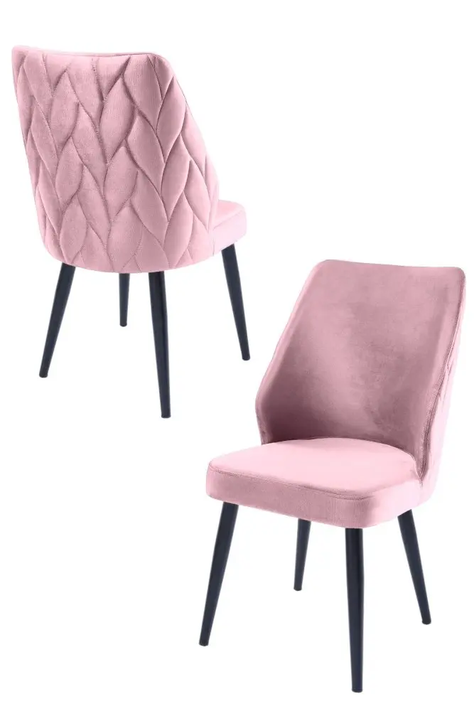 Sada židlí (4 kusy) Pufi - Lilac, Black