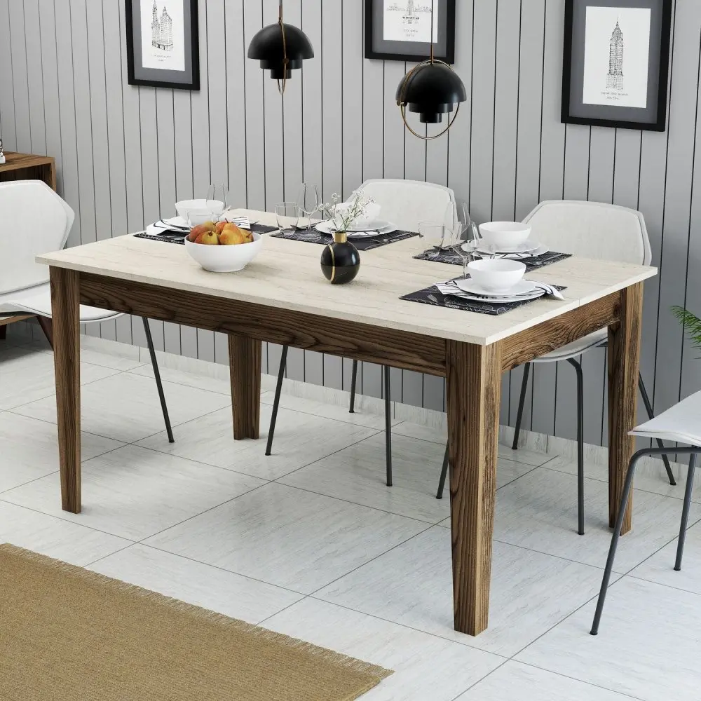 Jídelní stůl Milan 898 - Walnut, Travertine