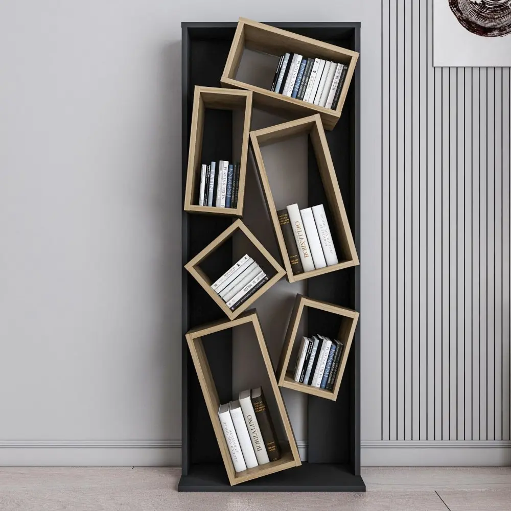 Knihovna Carmen - Black, Oak