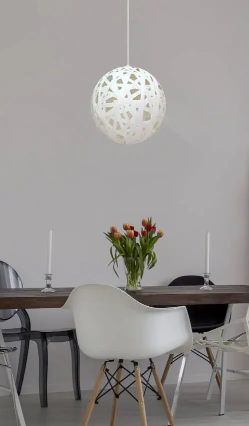 Závěsná stropní lampa 1X60W E27 bílá FRIDA