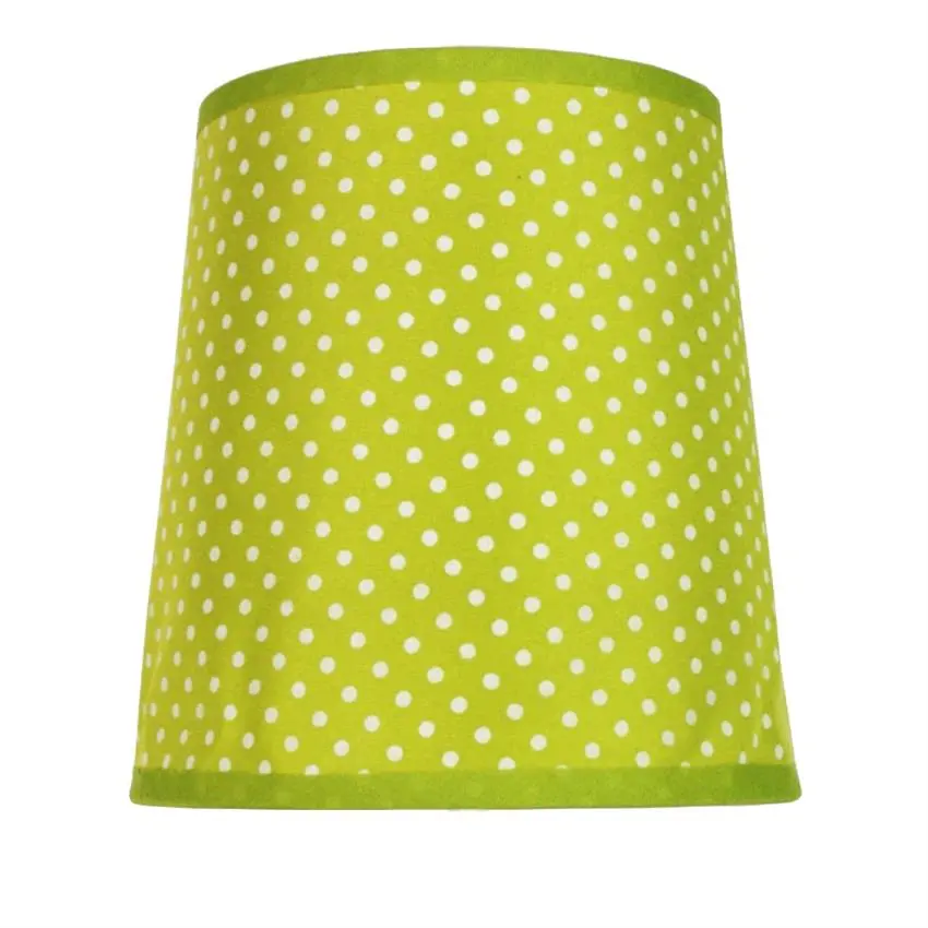 zelené puntíkované stínidlo na lampu Gala