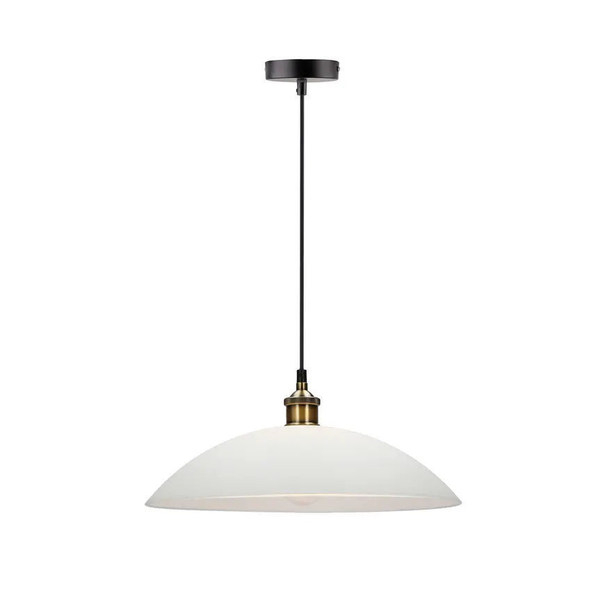 Závěsná lampa Dexter 3, měděná, 1x60W, E27, bílé stínidlo
