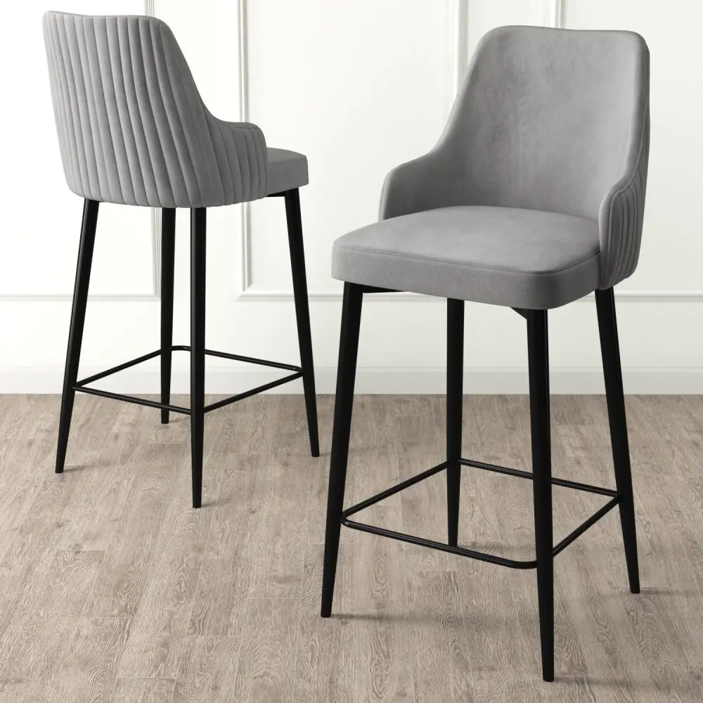 Bar Stool Set (6 Pieces) Enox - Grey, Black