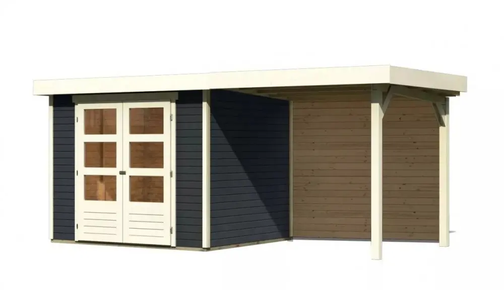 Dřevěný zahradní domek ASKOLA 3 s přístavkem 240 Lanitplast