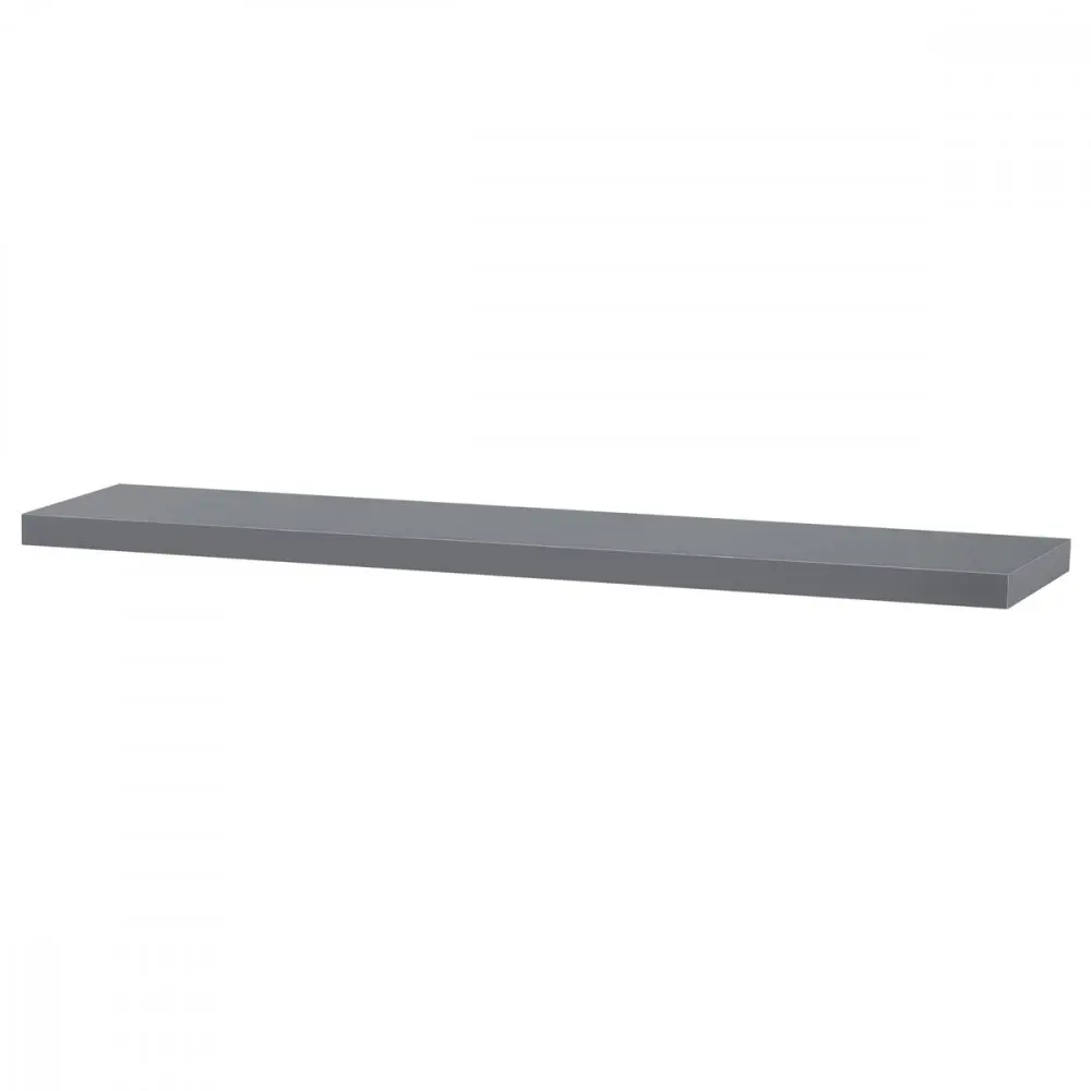 Nástěnná police 120 cm šedá P-002 GREY lesk