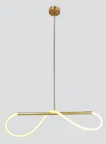 Závěsná lampa SUPREME 80cm zlatá 18W LED 3000K bílá
