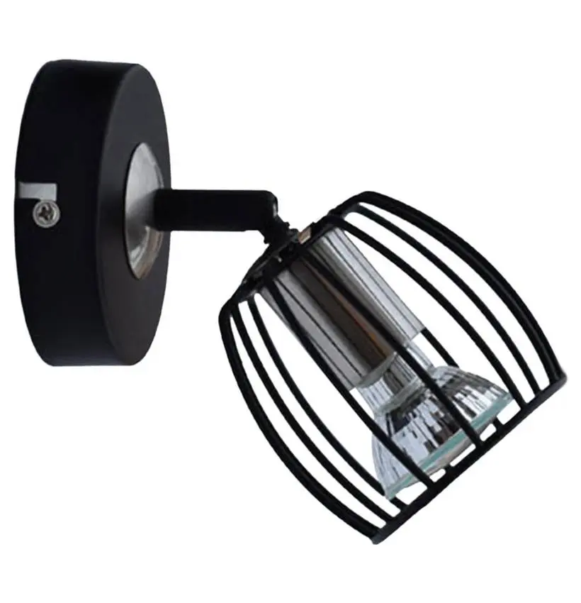 Nástěnná lampa 1X3W LED GU10 matná černá+saténová ZONK