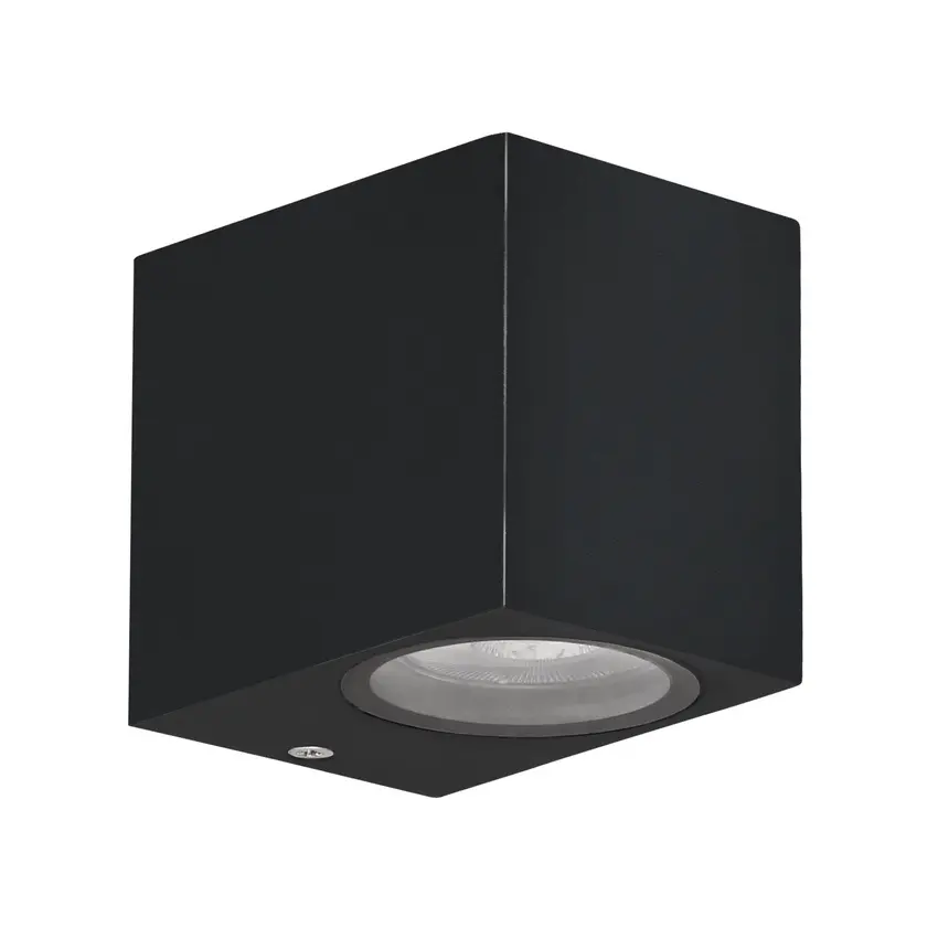 Zahradní fasádní lampa Nerium, krátká kostka, 9,2x8cm, černá, 1x35W, GU10, IP44